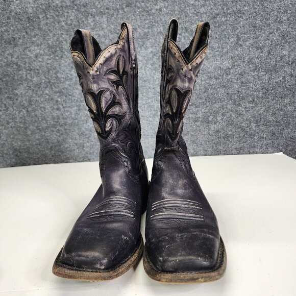 ARIAT Ombre Black Sz 10.5 D Men Cowboss Square-Toe Western‎ Leather Cowboy Boots - Picture 8 of 16